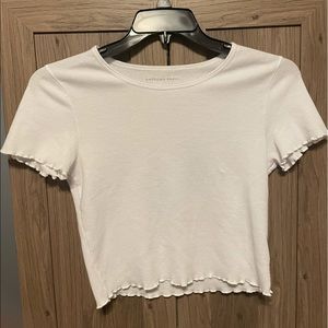 American Eagle white crop top. Size M